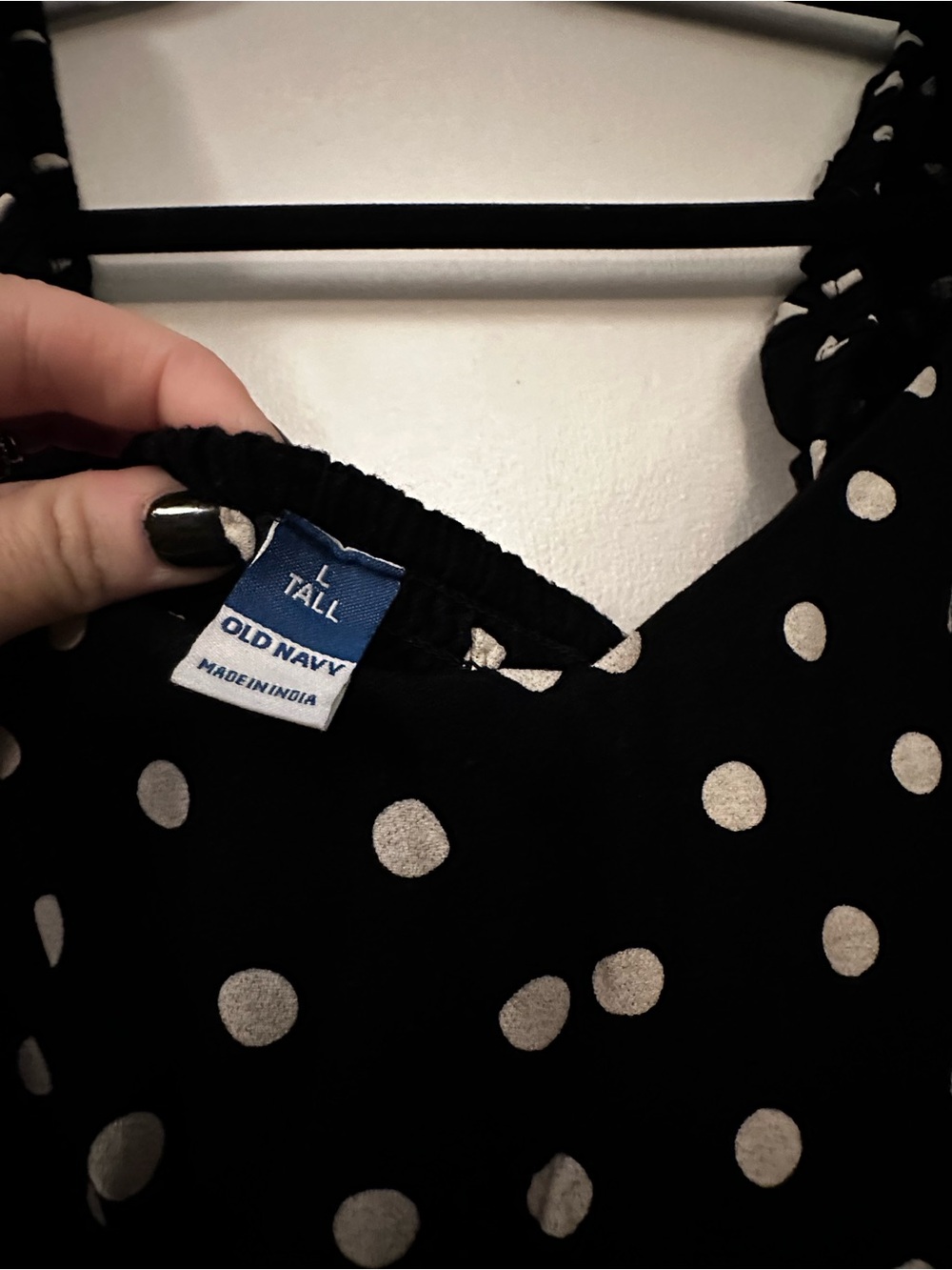 Old Navy Black and White Polka Dot Maxi Dress - Picture 3 of 4